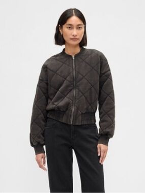 GAP VintageSoft Quilted Bomber Jacket